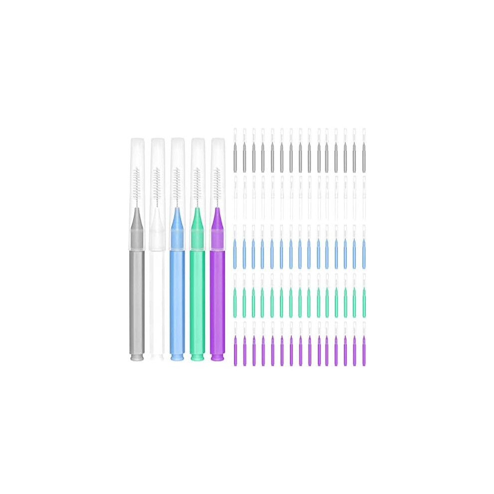 Braces Brush for Cleaner Interdental Brush, Toothpick & Flossing Head â Oral Hygiene Tool (5 Colors, 75pcs)