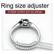 Invisible Ring Size Adjuster Clear Plastic 5 Pcs