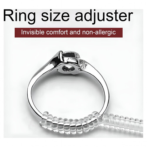 Invisible Ring Size Adjuster Clear Plastic 5 Pcs