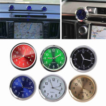 Mini reloj para coche para salpicadero y rejillas de ventilación – Analógico luminoso, magnético, acero inoxidable, 1,57", compatible con