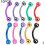 10xΜπάρμπελ Αυτί Φρύδι Stud Χείλος Μύτη Hoop Σώμα Piercing Κοσμήματα Σώματος 1