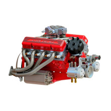 89% Gasoline OHV V8 Small-Block Engine Model Kit, Build-Your-Own STEM Mini V8 Engine for Adults (Red)