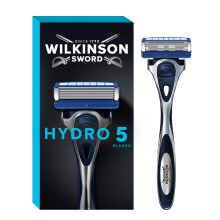 Wilkinson Sword - Hydro 5 Razor For Men - Carbon Coated Blades - Hydrating Gel & Precision Trimmer - Razor Handle + 1 Blade WINNER