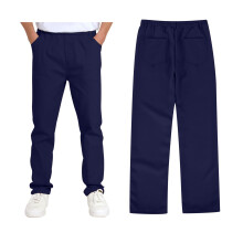 Meisjesbroek met hoge stretch, elastische taille, platte voorkant en zakken voor kinderen