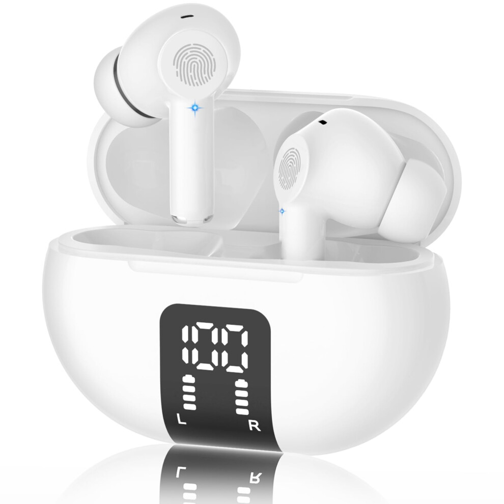 Language Translator Earbuds 144 Languages Realtime Voice Translation With Bluetooth App Control M10 White 9169991199580