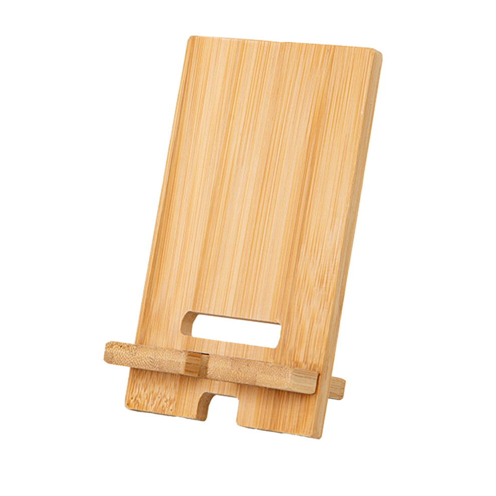 Wooden Bamboo Cell Phone Stand, Wood Charging Dock Holder, Portable Desktop Phone Rack, Compatible With Mobile Phone And Tablet -Slim Version Beige 9165521453399
