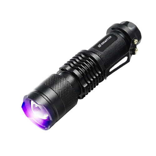 Φακός UV μαύρου φωτός 395nm, επαναφορτιζόμενος USB-C, για λεκέδες από κατοικίδια,