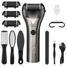 Lychico Electric Foot File Hard Skin Remover, Rechargeable Waterproof Callus Remover Foot Care Utensil, Professional Pedicure Tool