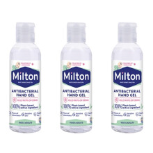 Happy Bees Bundle of 3 Milton Antibacterial Hand Sanitiser Gel 100 ml 3 pack