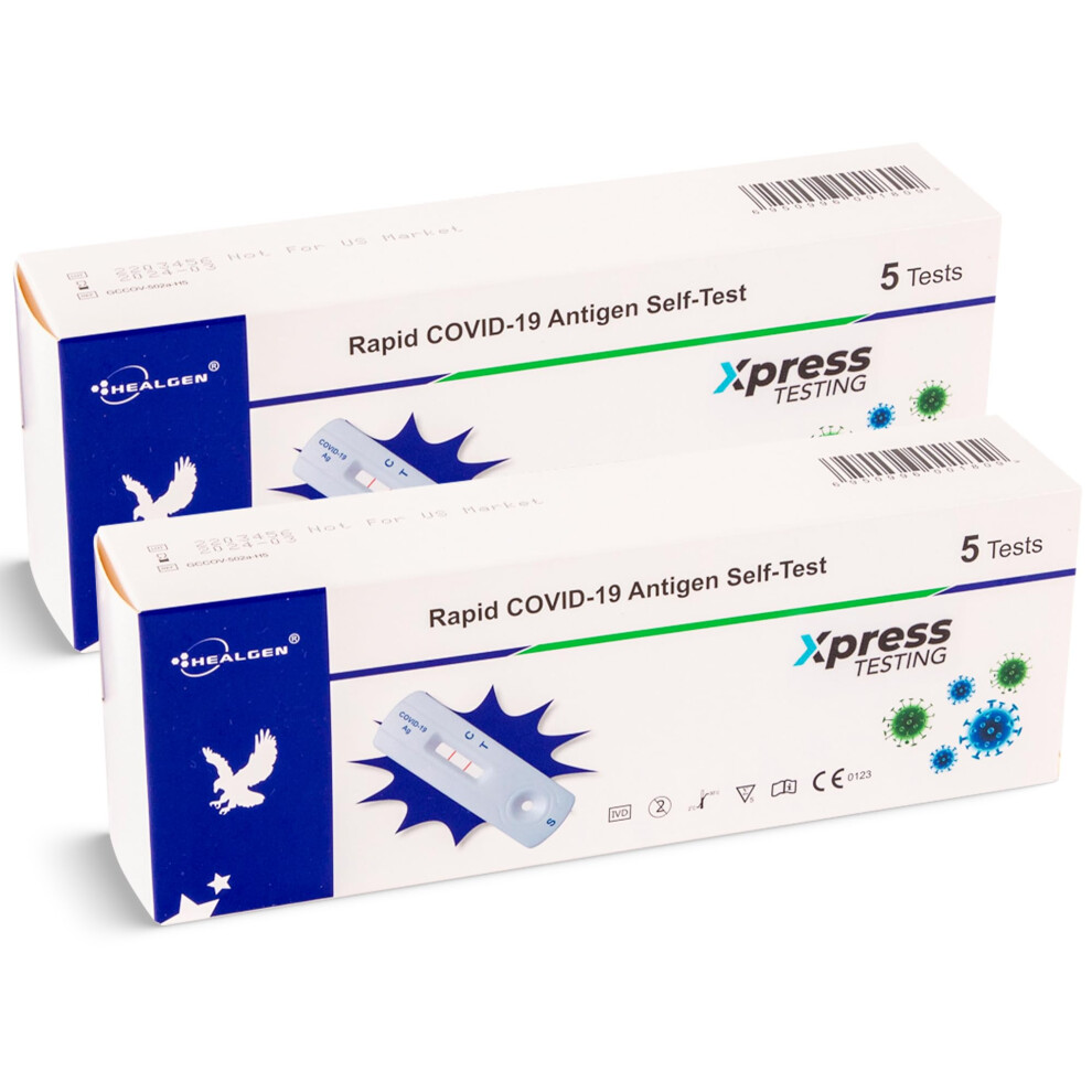 Xpress Testing Rapid Covid-19 Antigen Test Kit Uk Â 10 Pack, Results In 15 Min, Ce-Certified, Self-Test At Home.