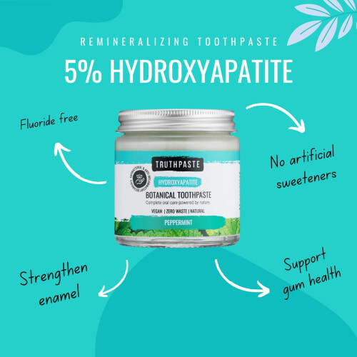 Truthpaste Hydroxyapatite Toothpaste (Peppermint) 1