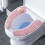 Warmer, gestrickter Toilettensitzbezug mit Griff, waschbar 4