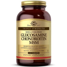 Solgar Extra Strength Glucosamine Chondroitin MSM Tablets - Pack of 120 - Bone, Joint and Cartilage Care - Shellfish Free - Gluten