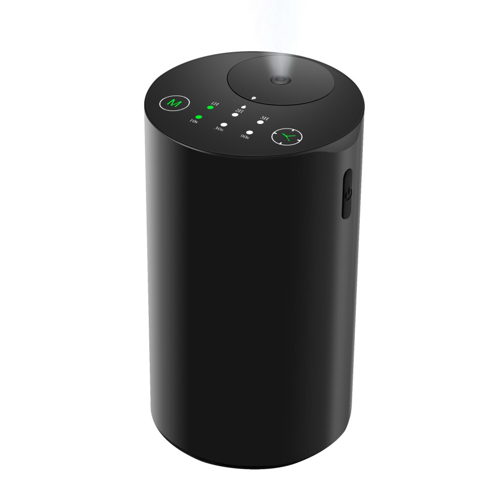 Shxmzs Black Waterless Diffuser For Essential Oil Nebulizer, Battery Powered Mini Scent Air Machine, Aromatherapy Mist Diffuser For Home Room Car Office (-A)