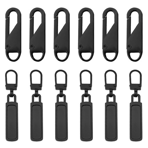 Eupneicu Zipper Puller [12 Pieces], Replacement Zipper Puller Tabs for Luggage, Jackets, Backpacks, Clothes
