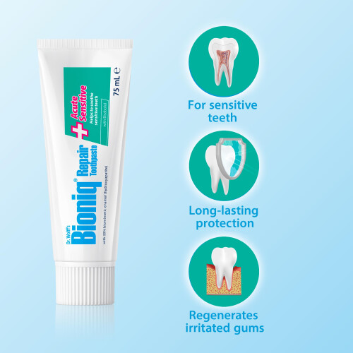 Dr. Wolff's Bioniq Repair Toothpaste Sensitive Acute 75ml | Reduces Sensitive Teeth 1
