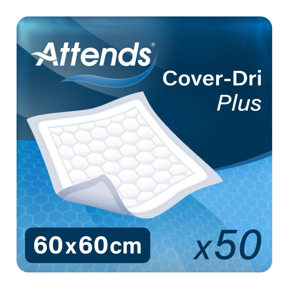 Attends Cover Dri Plus 60X60 (731Ml) 50 Pack Incontinence Protection 92534209