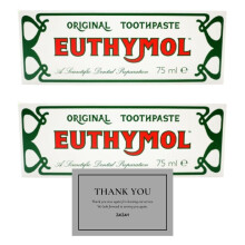 Original Fluoride-Free Toothpaste 75ml Packs 2 - Natural Mint Flavor, Gentle Clean, Antibacterial Oral Care, Fresh Breath, Cavity