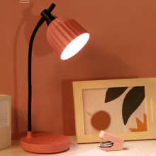 Lampe de bureau à 3 vitesses avec protection oculaire, rechargeable par USB, idéale pour les chambres d'étudiants et les bureaux, rose