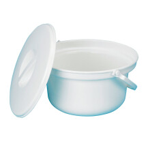 HOMECRAFT Round Commode Bucket with Lid – Portable Toilet for Adults, Travel & Camping Use – 2L Leak-Resistant Pan for Commode Cha