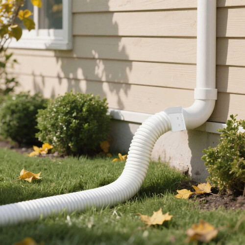 2 Pack Flexible Downspout Extension White, Adjustable Gutter Extender 2160in for Foundation Protection 2