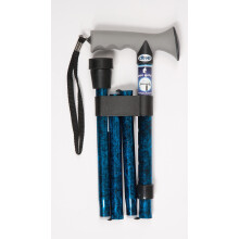 Drive Devilbiss Height Adjustable Folding Walking Stick with Gel Grip, Blue (Pack of 1)