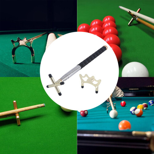 Pro Billiards Pool Bridge Stick with Bridge Head Pool Table Accessories 2Pcs Head 2