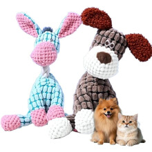 Bola de brinquedo recarregável com apito para cães, brinquedo de pelúcia durável, brinquedo aprimorado para dentição e apito para filhotes,