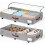 6" Rolling Under-Bed Storage Bins (2-Pack), Clear Lid, for Shoes/Sweaters – Grey, compatible with standard bed frames 1
