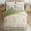 Boho-Bettwäscheset, Queen-Size, Beige, Salbeigrün, 3-teilig 5
