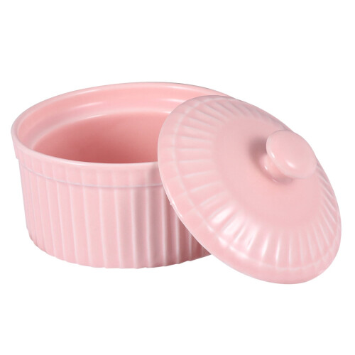 Runde Keramik-Dessertschale mit Deckel 2