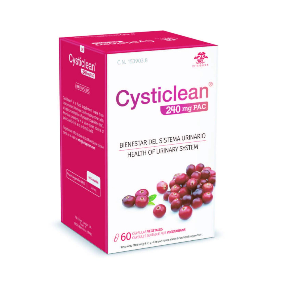 Cysticlean Health Of Urinary System, 60 Capsule Suitable For Vegetarian, 240 Mg Pac