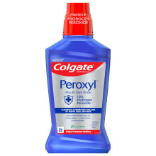 Colgate Peroxyl Mouth Sore Rinse, Mild Mint - 500mL, 16.9 fluid ounce