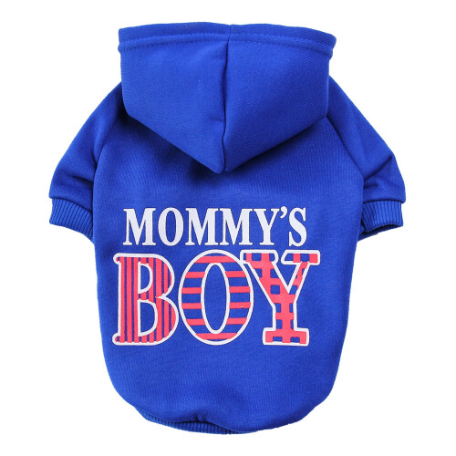 MOMMY'S BOY Patterns Τυπωμένο Κουτάβι Φούτερ με Κουκούλα για Κατοικίδια Ρούχα για Σκύλους 1