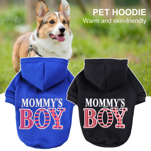 MOMMY'S BOY Patterns Τυπωμένο Κουτάβι Φούτερ με Κουκούλα για Κατοικίδια Ρούχα για Σκύλους 2