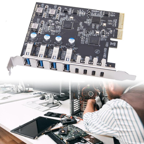 PCIe-uitbreidingskaart USB 3.2 en Type-C 4+4 1