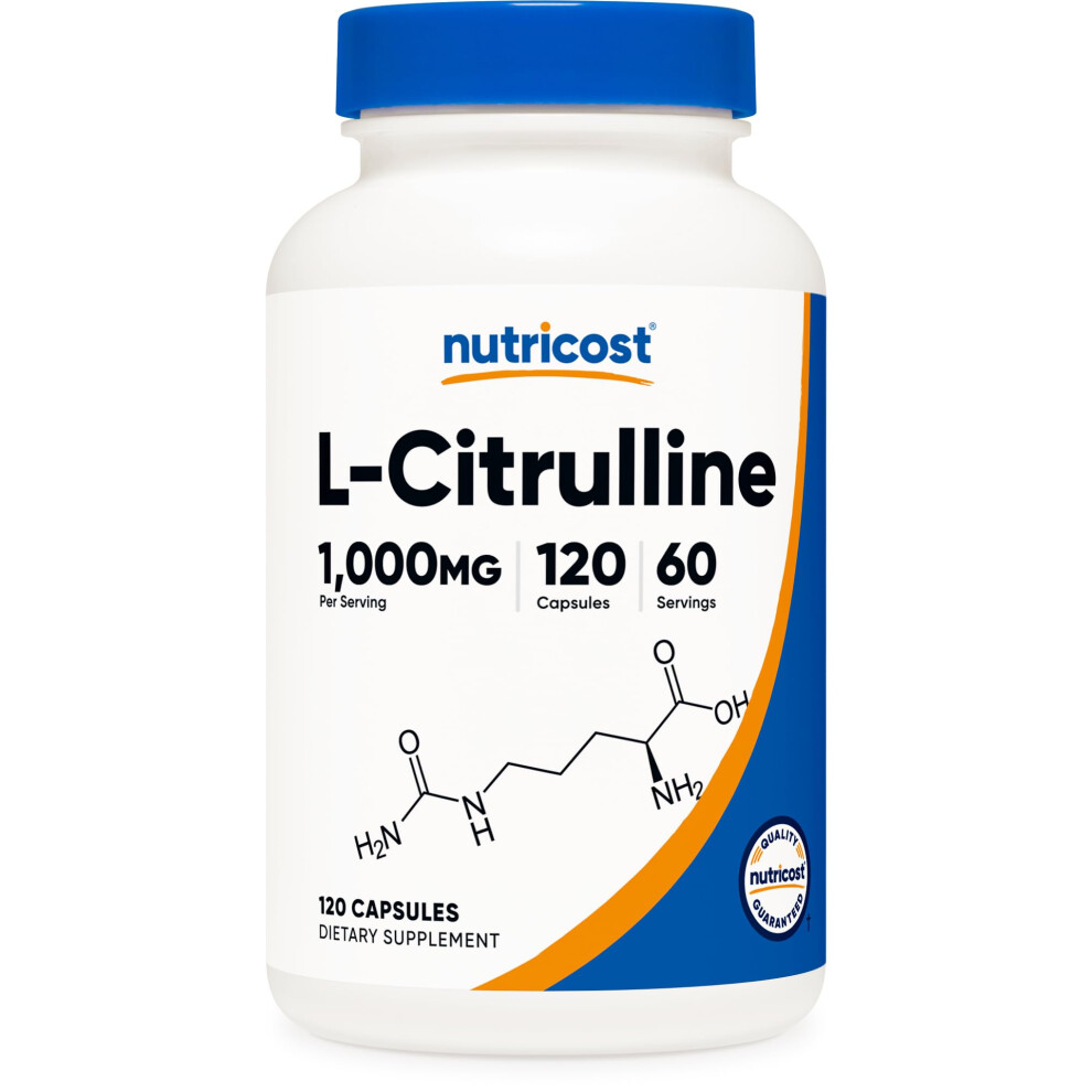Nutricost L-Citrulline 500Mg, 120 Capsules - Gluten Free, Non-Gmo