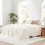 Waffle Throw Blanket King Size Ivory 108x90 in 2
