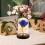 Blue Eternal Rose in Glass Dome with LED Night Light 4