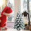 Beflockter Weihnachtsbaum-Tischdeko-Set mit Schneeszene 4