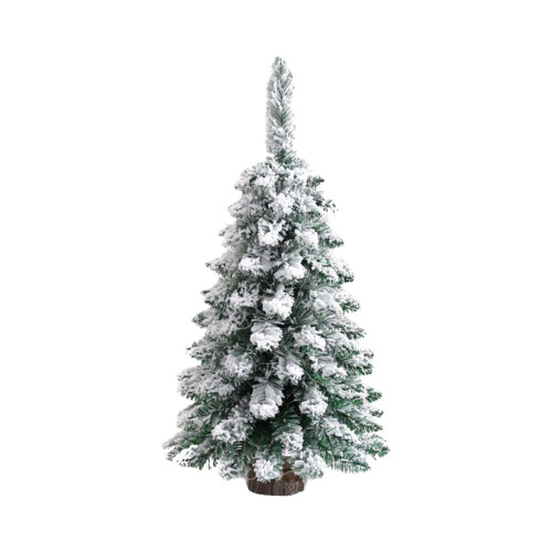 Flocked Christmas Tree with Snow Scene – 45 cm 1