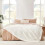 Waffle Throw Blanket King Size Ivory 108x90 in 5