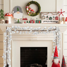 Guirlande de cloches de Noël de 1,80 m, décoration festive pour les fêtes
