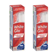 2 Packs White Glo Extra Strength Whitening Toothpaste Professional Choice 150 Gr
