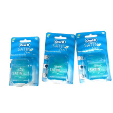3 x Wide Satin Floss, 25m Dental Waxed Mint Floss Oral Care Clean Fresh Teeth