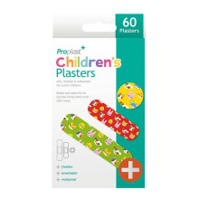 Gem Imports ProPlast+ Children's Kids Plasters, Assorted Sizes & Designs - Pack of 60, One Size