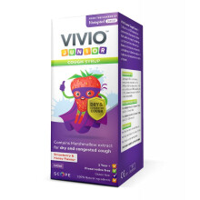 VIVIO Junior Cough Syrup – Strawberry & Honey Flavour, Preservative-Free with Natural Ingredients for Dry and Congested Cough Reli