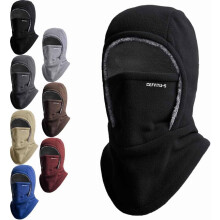 Passamontagna da sci unisex antivento in pile – Copriviso e collo caldi con protezione per le orecchie, abbigliamento invernale per sci,