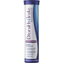 DioraHydrate Hydration Tablets with Electrolytes & Carbohydrates | 20 Blackcurrant Flavour Tablets| Scientifically Formulated for