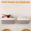 4-Pack Cotton Shelf Baskets 30 x 20 x 12 cm 3